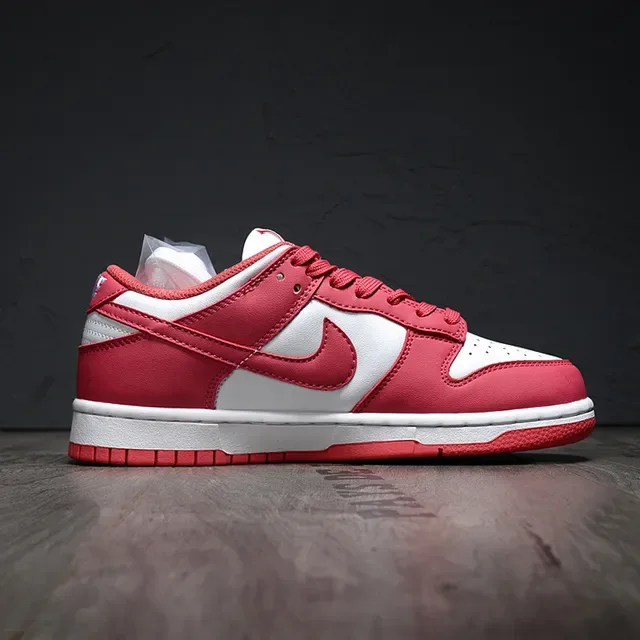Nike Dunk Low Rose Red White Lifestyle Tênis 6