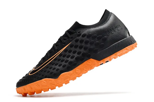 Nike Flyknit Ultra Black Orange Turf Soccer Shoes 13