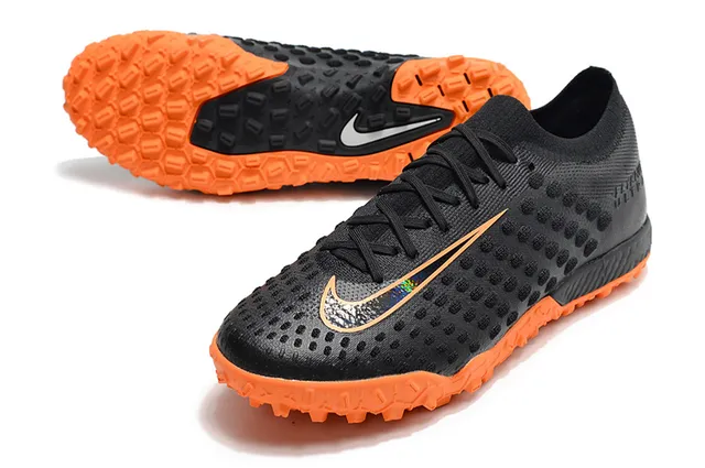 Nike Flyknit Ultra Black Orange Turf Soccer Shoes 15