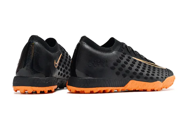 Nike Flyknit Ultra Black Orange Turf Soccer Shoes 16