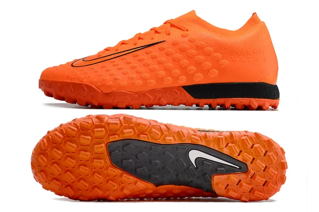 Nike Flyknit Ultra Black Orange Turf Soccer Shoes 17