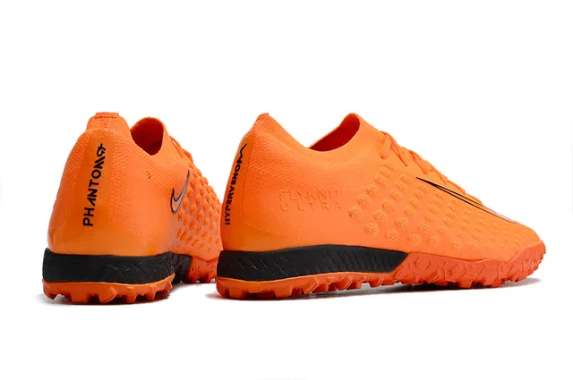 Nike Flyknit Ultra Black Orange Turf Soccer Shoes 22