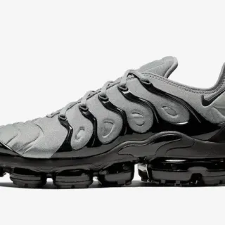 Nike رمادي أسود نمط موجي قفص تراكبات لامع المنتصف النعل حذاء أسلوب حياة