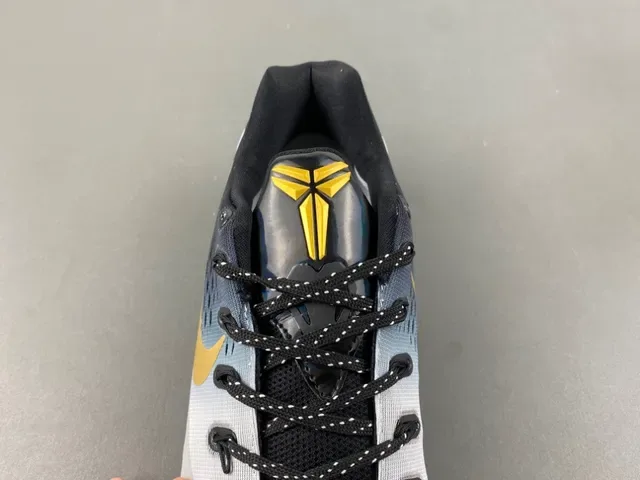 Nike Gray Gold Low-Top Perforated Mesh Upper Basketball Shoes 5