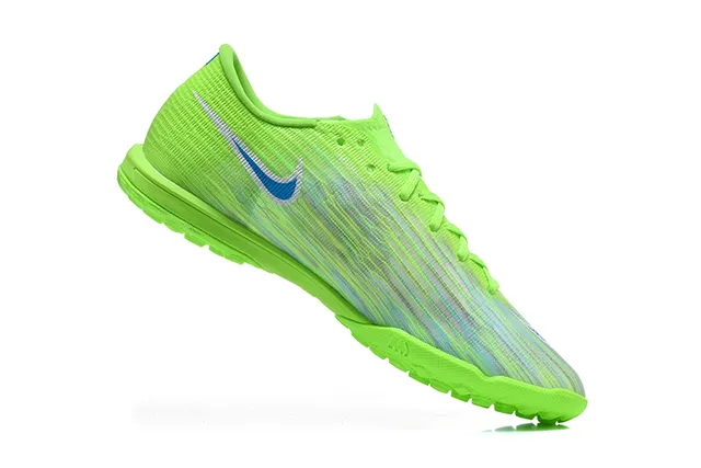 Nike Verde Azul Tênis de Futebol Low-Cut Upper Sintético Tricotado para Gramado 3