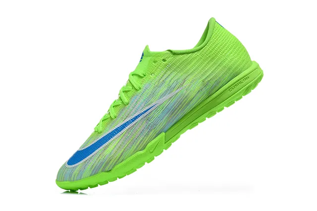 Nike Verde Azul Tênis de Futebol Low-Cut Upper Sintético Tricotado para Gramado 4