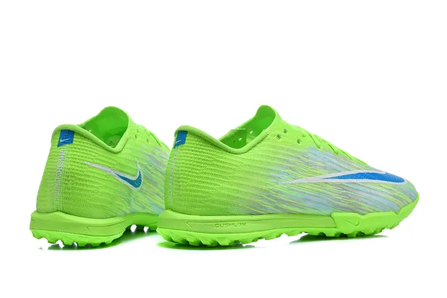 Nike Verde Azul Tênis de Futebol Low-Cut Upper Sintético Tricotado para Gramado 5