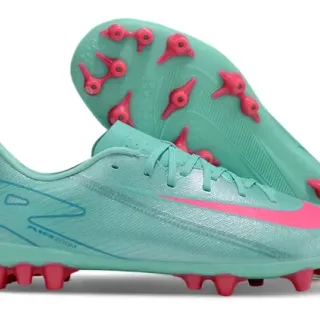 Nike Verde Rosa Sapatos de Futebol de Baixo Corte com Upper Sintético Estacas Conicas Moldadas e de Lâmina para Solo Firme