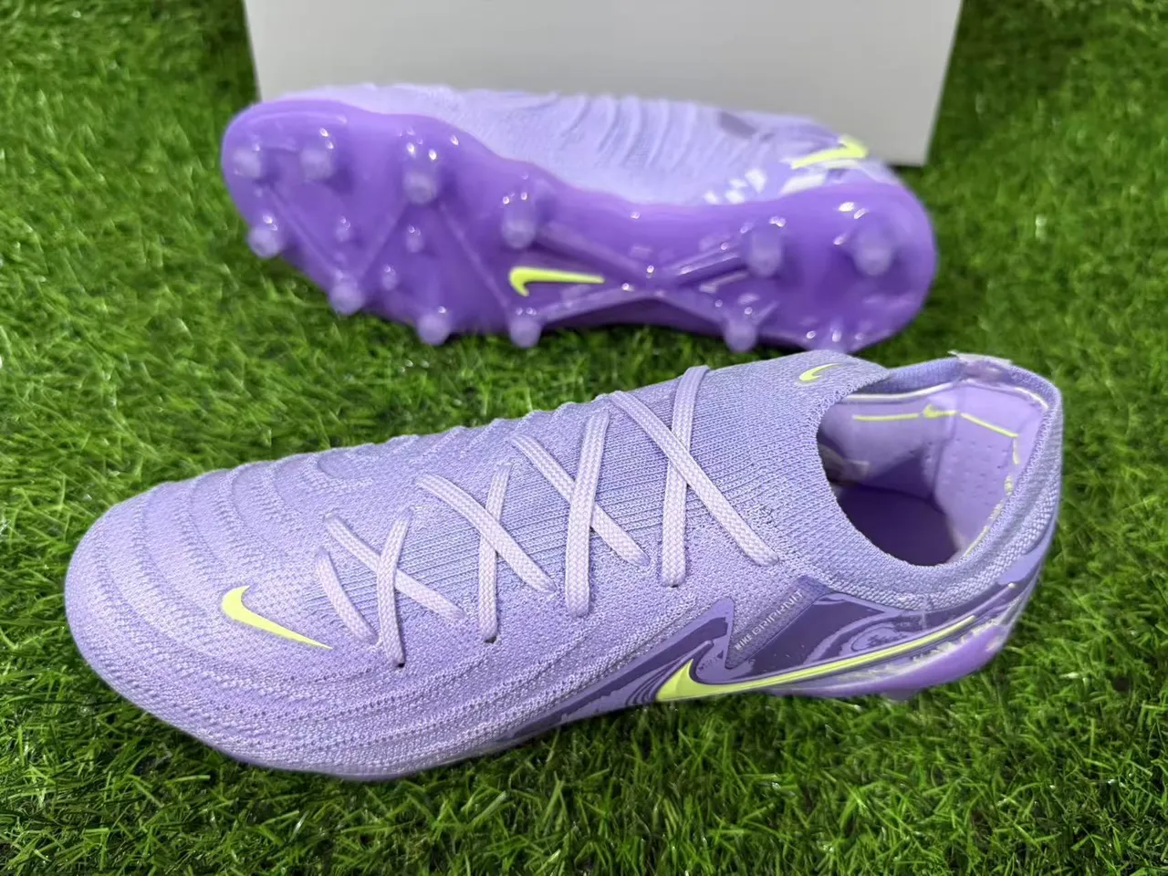 Nike Grip-Huit Nike United 001 Purple Neon Yellow 钉面足球鞋 6