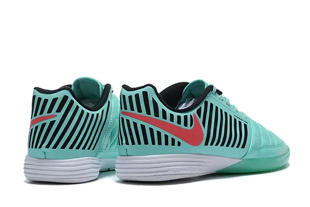 Nike Hypervenom Indoor সবুজ লাল কুইল্টেড টো কালো ধারাযুক্ত সাইড প্যানেল ইন্ডোর সকার জুতা 2