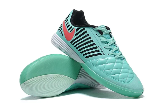 Nike Hypervenom Indoor সবুজ লাল কুইল্টেড টো কালো ধারাযুক্ত সাইড প্যানেল ইন্ডোর সকার জুতা 3