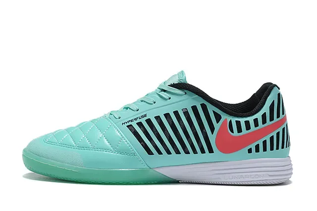 Nike Hypervenom Indoor সবুজ লাল কুইল্টেড টো কালো ধারাযুক্ত সাইড প্যানেল ইন্ডোর সকার জুতা 7
