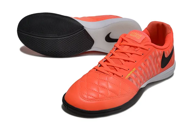 Nike Hypervenom Indoor Orange Noir Boîte à Orteils Matelassée Couverture Diagonale Cage Synthétique Chaussures de Football Indoor 5