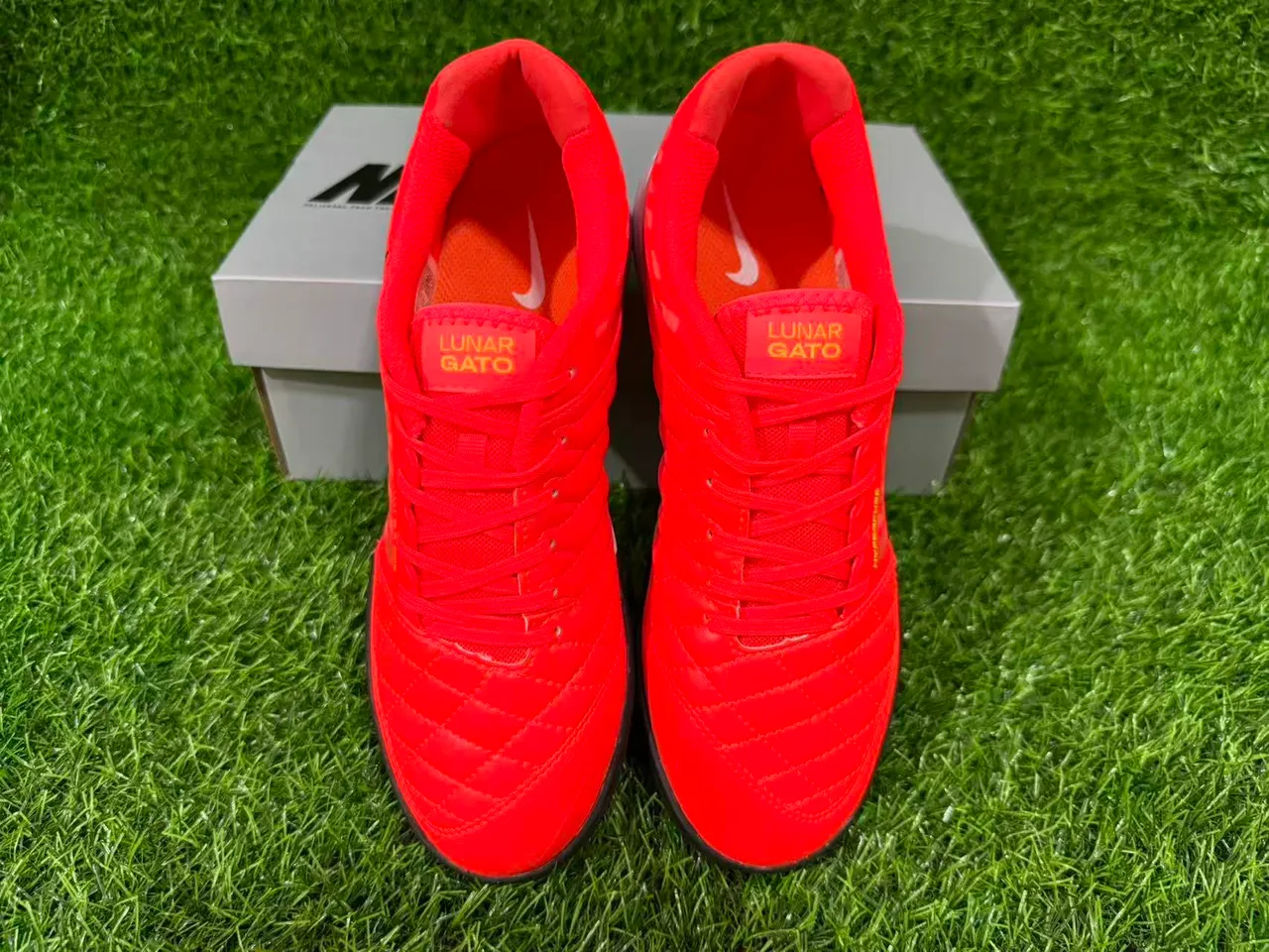 Nike Hypervenom Indoor Orange Noir Boîte à Orteils Matelassée Couverture Diagonale Cage Synthétique Chaussures de Football Indoor 12