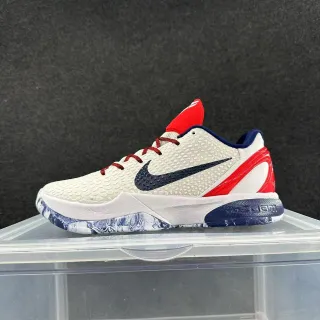 Nike Kobe 6 सफेद लाल नेवी मरबल आउटसोल बास्केटबॉल जूते