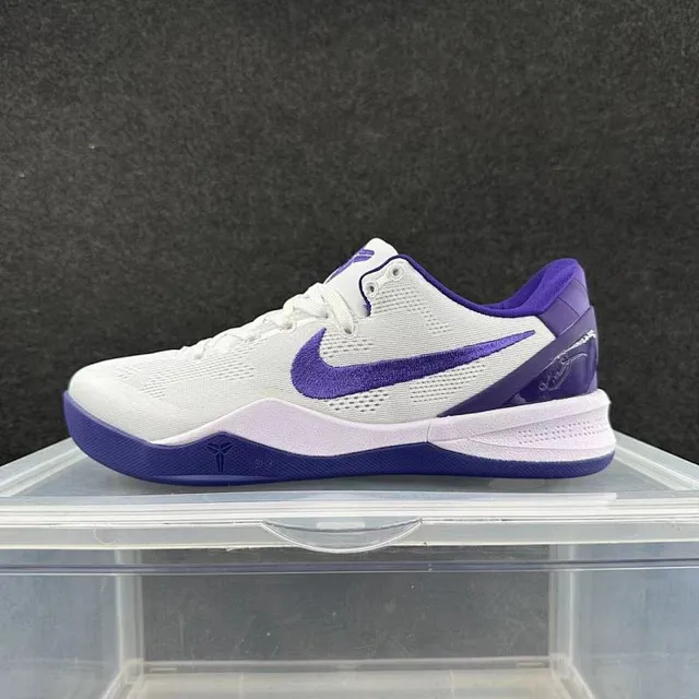Nike Kobe 8 White Purple Basketball Shoes 2