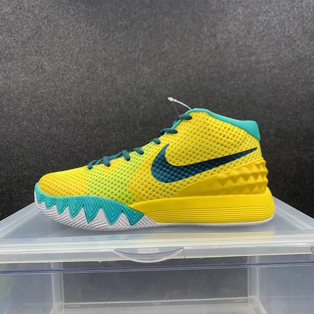 نايك Kyrie Yellow Teal شبكة مثقوبة high-top حذاء كرة السلة 2