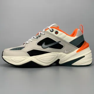 Nike M2K Tekno Beige Black Orange Chunky Sneakers