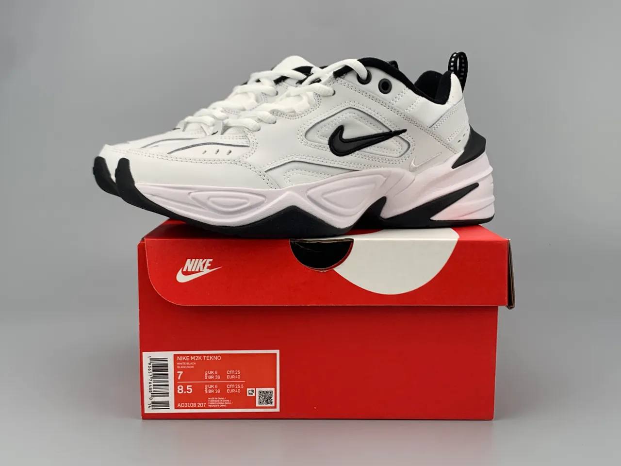 Nike M2K Tekno White Black Chunky Sneakers 2