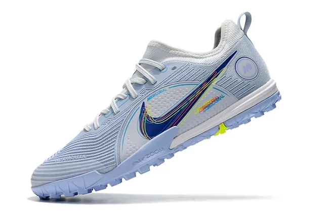 Nike Mercurial Tênis de Futebol com Upper de Knit Azul Laranja Padrão de Ondas Cobertura Sintética para Relva Artificial 3