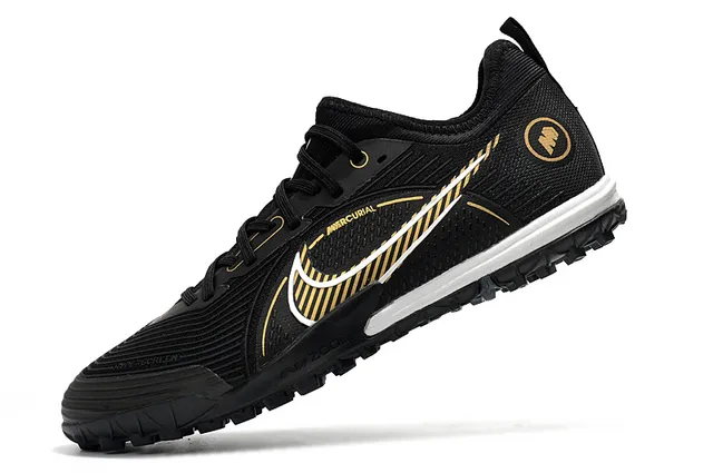 Nike Mercurial Tênis de Futebol com Upper de Knit Azul Laranja Padrão de Ondas Cobertura Sintética para Relva Artificial 17