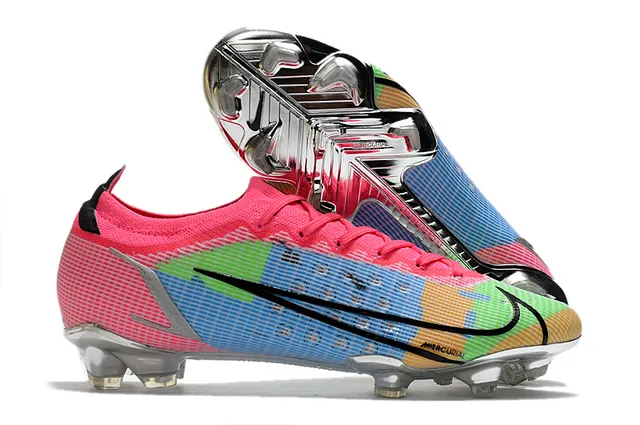 Nike Mercurial Blue Red Silver Firm-Ground sapatos de futebol 4