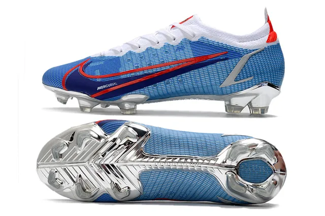 Nike Mercurial Blue Red Silver Firm-Ground sapatos de futebol 8