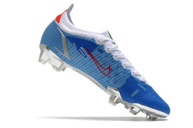 Nike Mercurial Blue Red Silver Firm-Ground sapatos de futebol 9