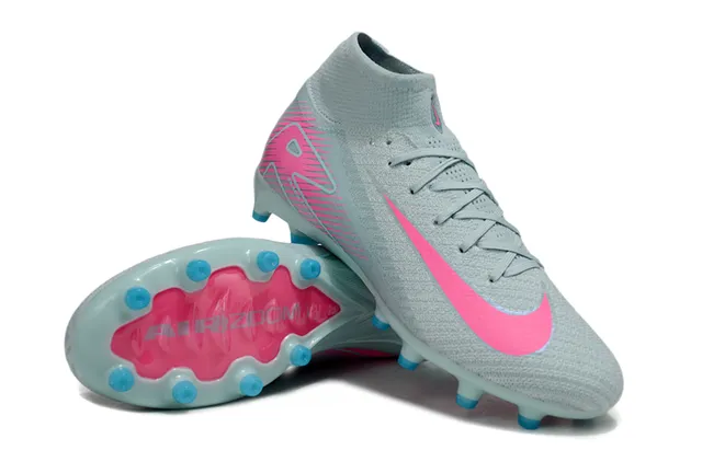 Nike Mercurial Rosa e Menta Firm-Ground Sapatos de Futebol para Solo Firme 3