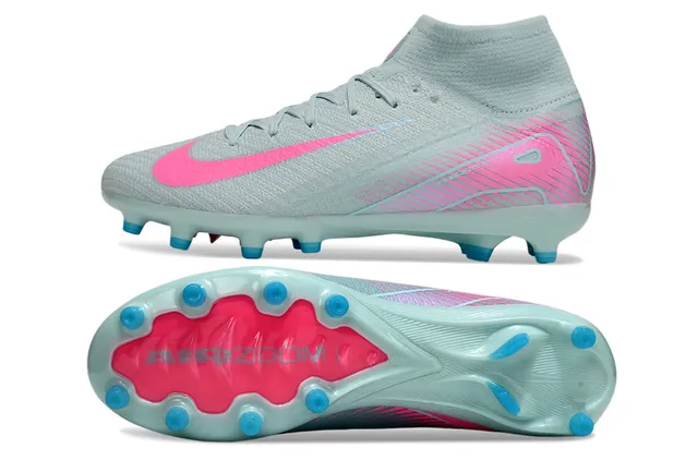 Nike Mercurial Rosa e Menta Firm-Ground Sapatos de Futebol para Solo Firme 5