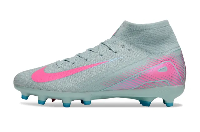 Nike Mercurial Rosa e Menta Firm-Ground Sapatos de Futebol para Solo Firme 8