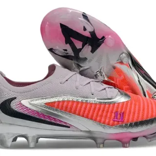 Nike Mercurial Chuteira de Futebol Rosa Coral Prata Firm Ground
