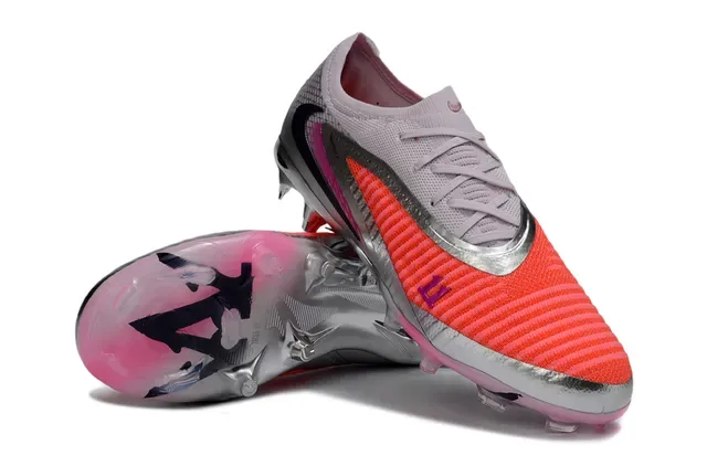 Nike Mercurial Chaussures de Football Rose Coral Argent Firm Ground 3