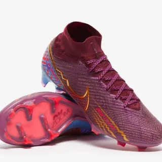 Nike Mercurial Superfly Violet Rose Chaussures de football Coupe haute Collet chaussette Surface ferme