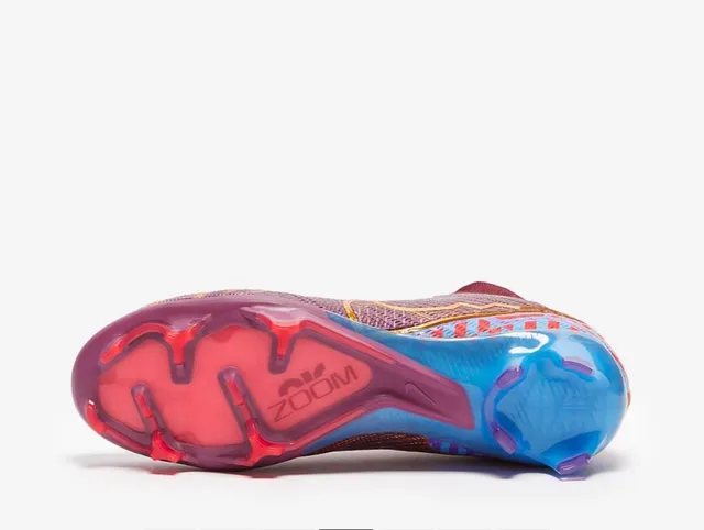 Nike Mercurial Superfly Púrpura Rosa Zapatos de fútbol Alta Corte Cuello de Calcetín Superficie Firme 4