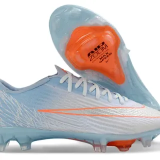 Nike Mercurial Vapor Blue Orange Coupe basse Botine Empeigne texturée Matériau synthétique recouvrement Terrain ferme Chaussures de football