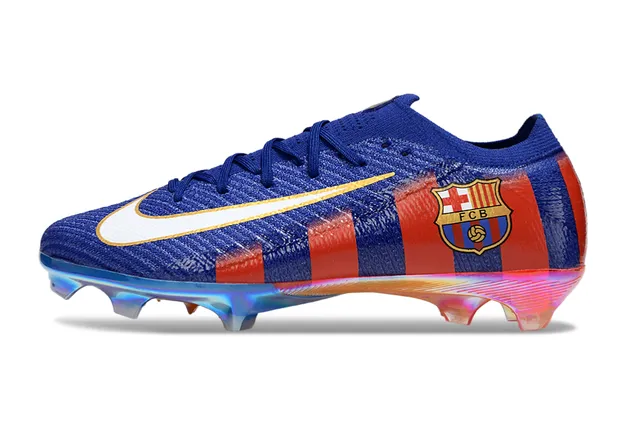 Nike Mercurial Vapor FC Barcelona Bleu Rouge Iridescent Sol Ferme Chaussures de Football 7
