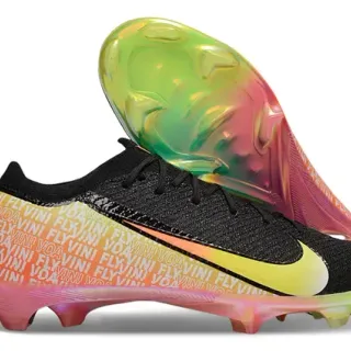 Nike Mercurial Vapor Multicolor Preto Upper de Tricô Sola Iridescente Translucida Firm-Ground Sapatos de Futebol