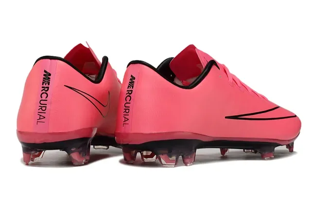 Nike Mercurial Vapor Rosa Negro Zapatos de Fútbol Terrain Firme 5