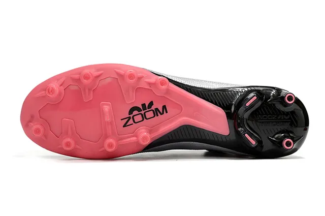 Nike Mercurial Vapor Prata Rosa Alto Corte Colar de Meia Solo Firme Sapatos de Futebol 6
