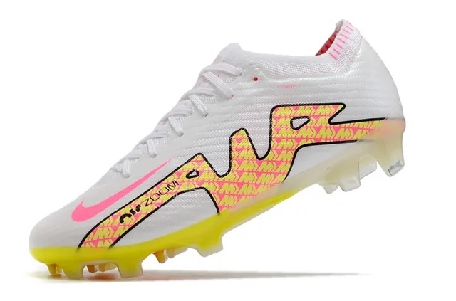Nike Mercurial Vapor White Pink Low-Cut Knit Upper Dynamic Fit Collar Firm-Ground Soccer Shoes 4