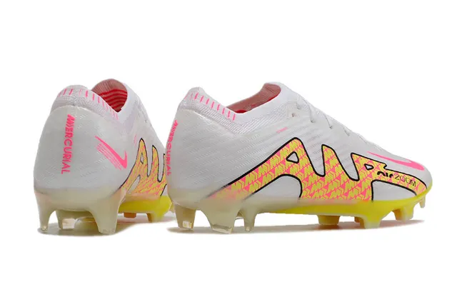 Nike Mercurial Vapor White Pink Low-Cut Knit Upper Dynamic Fit Collar Firm-Ground Soccer Shoes 7