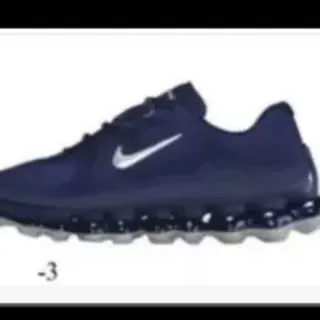 Nike Navy Tênis de corrida com amortecimento de ar visível em toda a extensão
