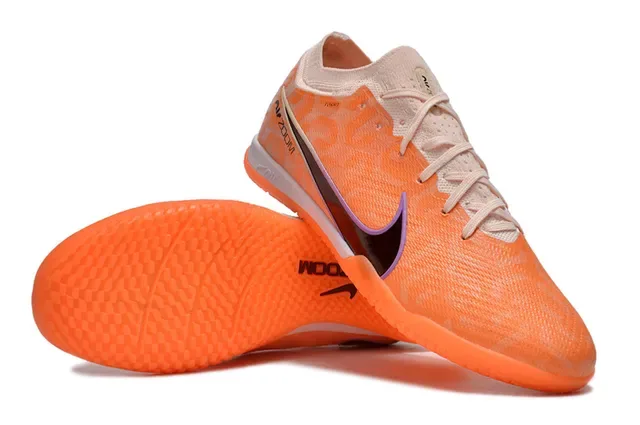 耐克橙黑Flyknit鞋面Air Zoom Cushioning室内足球鞋 4