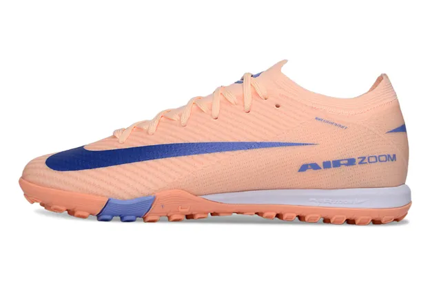 Nike أحذية كرة القدم على العشب الصناعي مع الجزء العلوي من الخياطة الصناعية والطبقة Swoosh بالألوان البرتقالي والأزرق 7