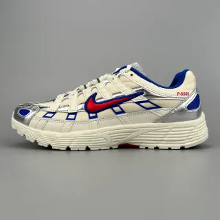Nike P-6000 Off-White Silver Blue Red حذاء رياضي لايف ستايل