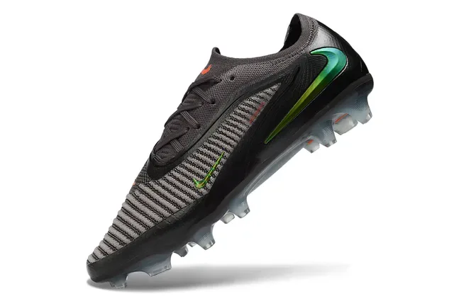 Nike Phantom GT Negro Gris Verde Iridiscente Firm-Ground Zapatos de Fútbol 3