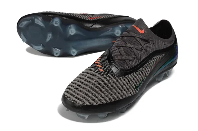 Nike Phantom GT Negro Gris Verde Iridiscente Firm-Ground Zapatos de Fútbol 4