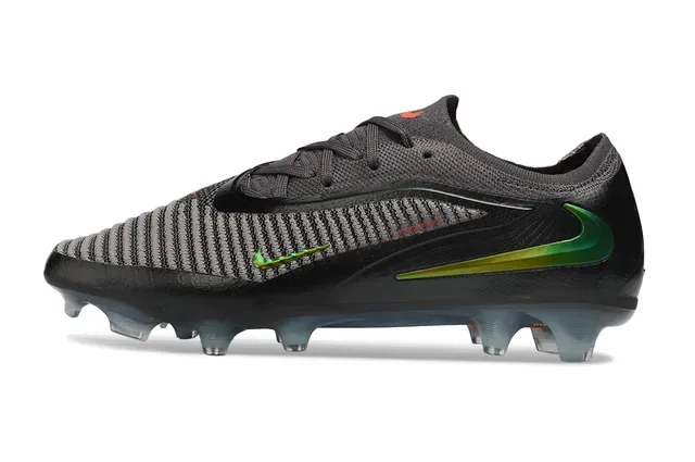 Nike Phantom GT Negro Gris Verde Iridiscente Firm-Ground Zapatos de Fútbol 7