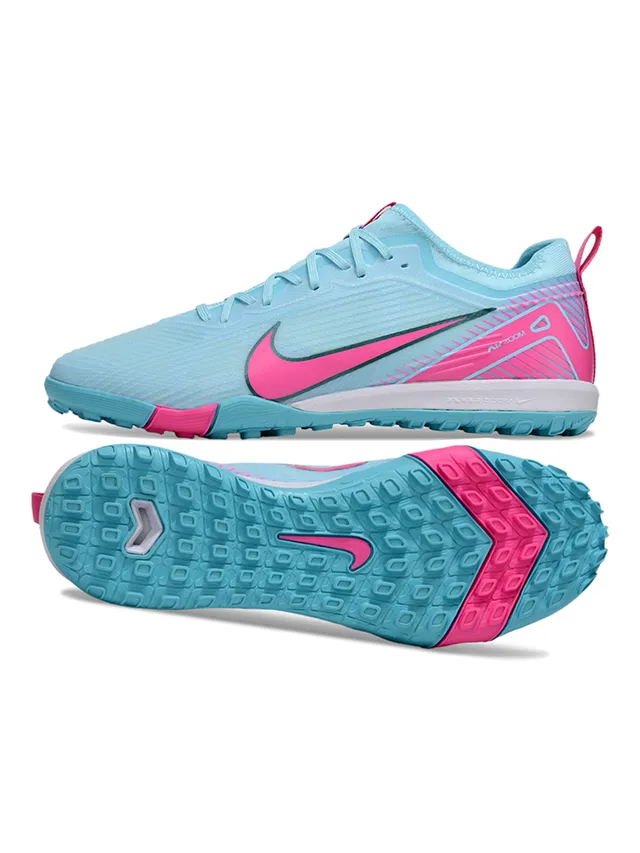 Nike Phantom GT नीला गुलाबी लो-कट सिंथेटिक अपर मोल्ड आउटसोल टर्फ फुटबॉल जूते 2